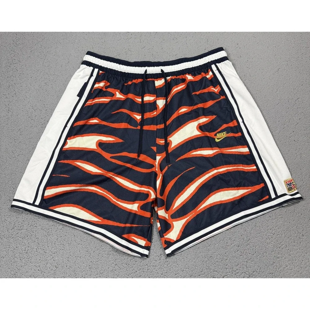Nike Dri-FIT Shorts Mens 3XL Tiger Stripe Basketball Mesh 8 Inseam FN1850-121